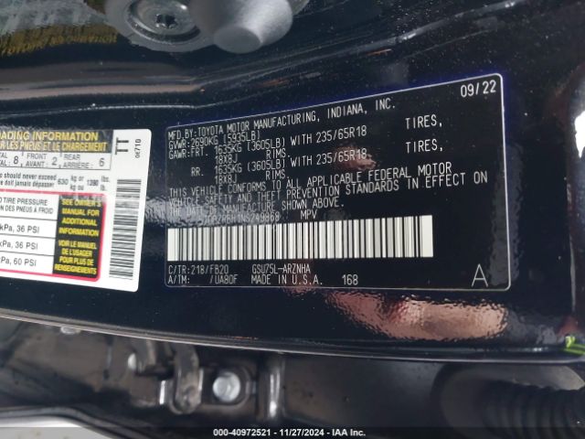 5TDBZRBH1NS249868 Toyota Highlander Le
