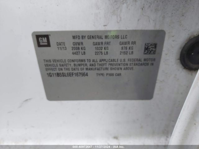 1G11B5SL6EF167964 Chevrolet Malibu 1ls