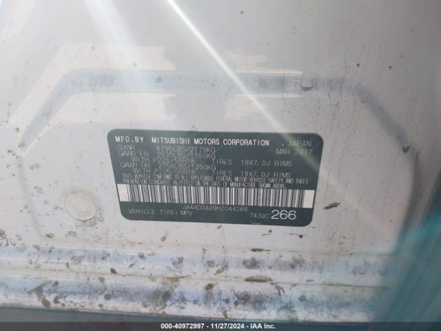 JA4AD2A39HZ044268 Mitsubishi Outlander Es
