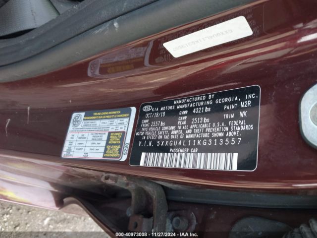 5XXGU4L11KG313557 KIA OPTIMA EX