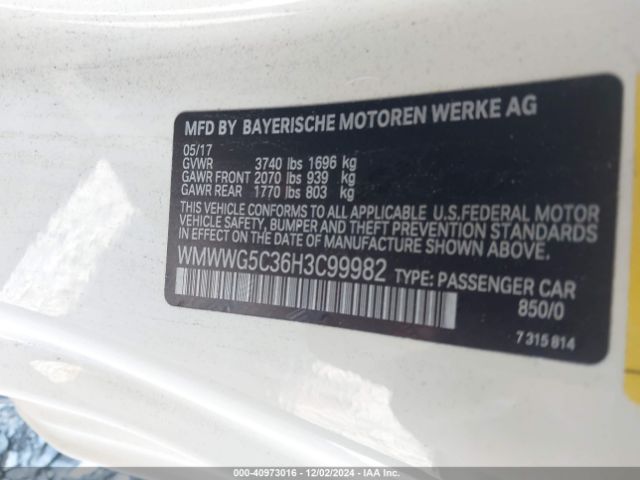 WMWWG5C36H3C99982 Mini Convertible Cooper