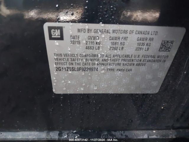 2G11Z5SL0F9228974 Chevrolet IMPALA LS