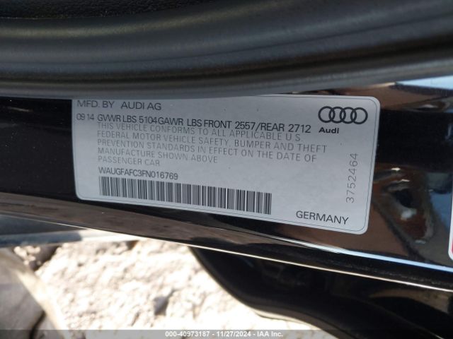 WAUGFAFC3FN016769 Audi A6 2.0t Premium