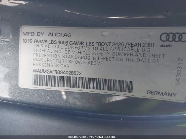 WAUM2AFR8GA028573 Audi A5 2.0t Premium