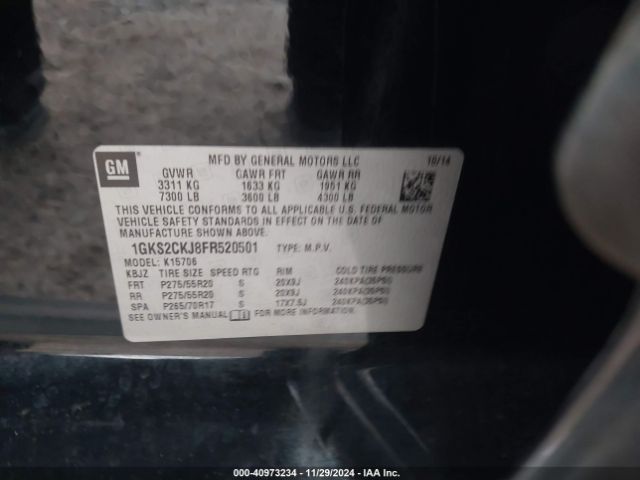1GKS2CKJ8FR520501 GMC YUKON DENALI