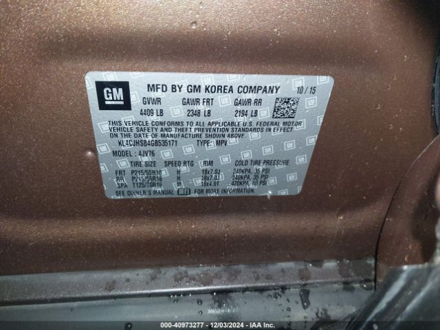 KL4CJHSB4GB535171 Buick Encore Premium
