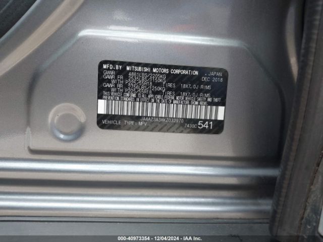 JA4AZ3A3XKZ032970 Mitsubishi Outlander Sel