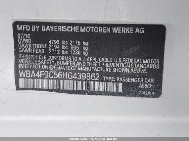 2017 BMW 430I GRAN COUPE WBA4F9C56HG439862 Photo 8