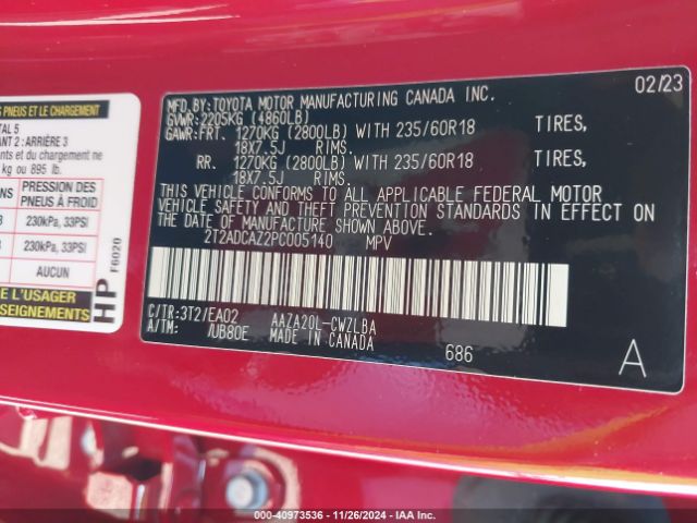 2T2ADCAZ2PC005140 Lexus NX 250
