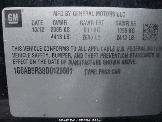 2013 CADILLAC ATS 1G6AB5R38D0123661 Photo 8
