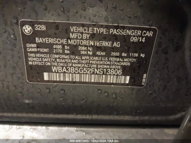 WBA3B5G52FNS13806 BMW 328i Xdrive