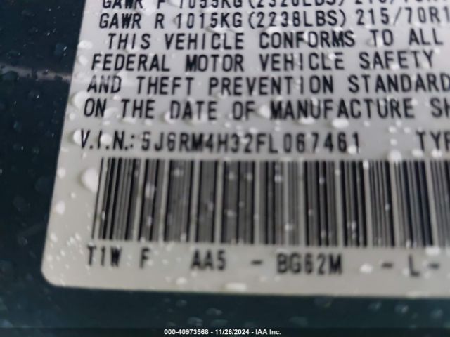 5J6RM4H32FL067461 Honda CR-V LX
