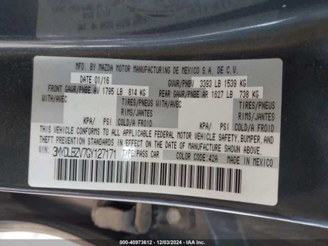3MYDLBZV7GY127171 Scion IA