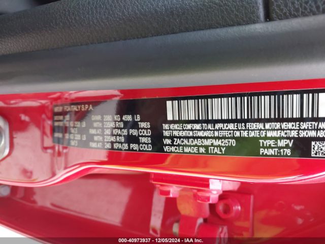 ZACNJDAB3MPM42570 Jeep Renegade Jeepster 4x4