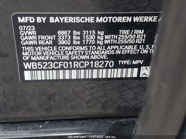 WB523CF01RCP18270 BMW Ix Xdrive50