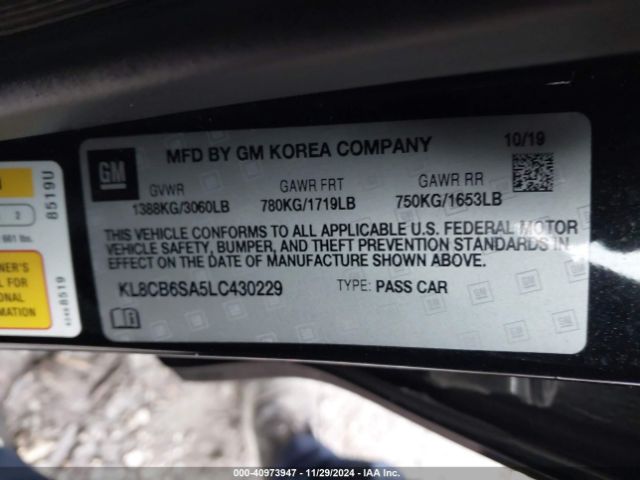 KL8CB6SA5LC430229 Chevrolet Spark Fwd Ls Automatic
