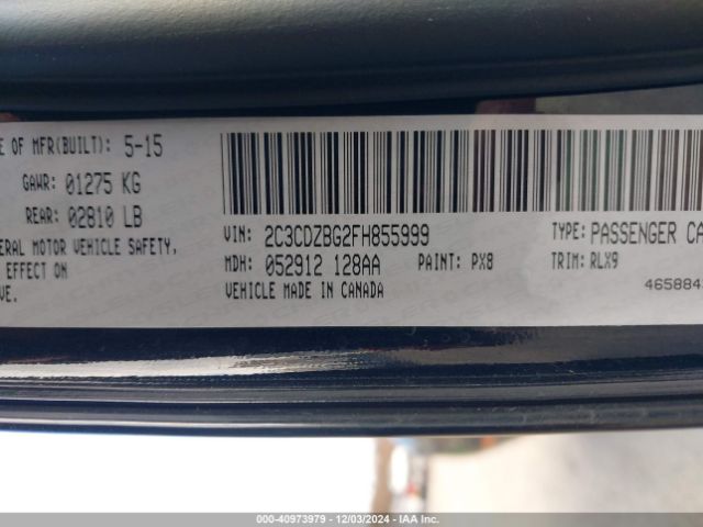 2015 DODGE CHALLENGER 2C3CDZBG2FH855999 Photo 8