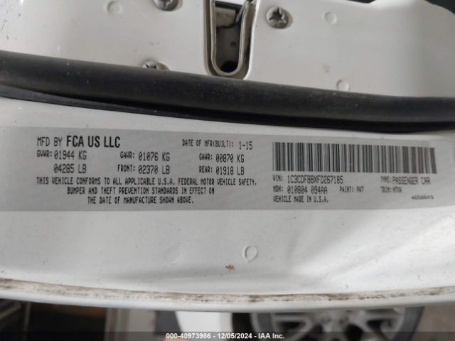 1C3CDFBBXFD267185 Dodge DART SXT