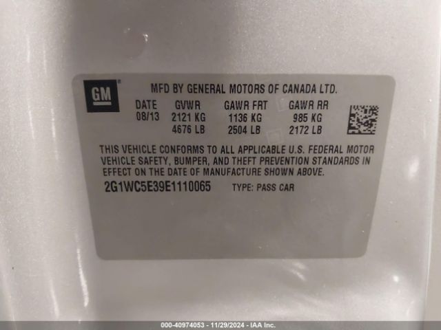 2G1WC5E39E1110065 Chevrolet Impala Limited Ltz