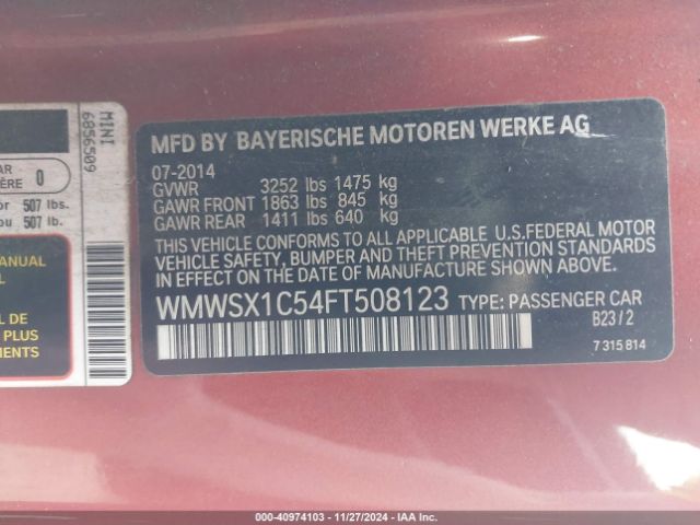 2015 MINI COUPE WMWSX1C54FT508123 Photo 8