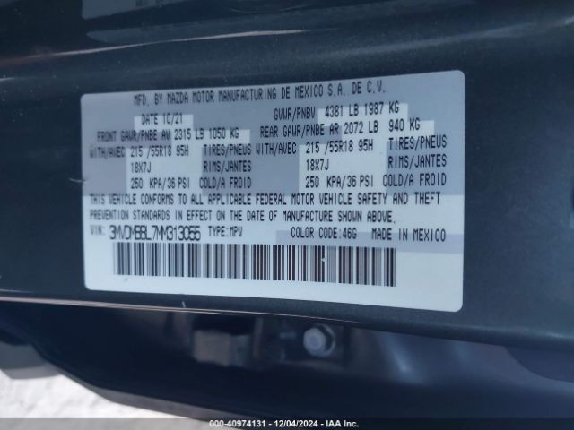 3MVDMBBL7MM313055 Mazda Cx-30 Select