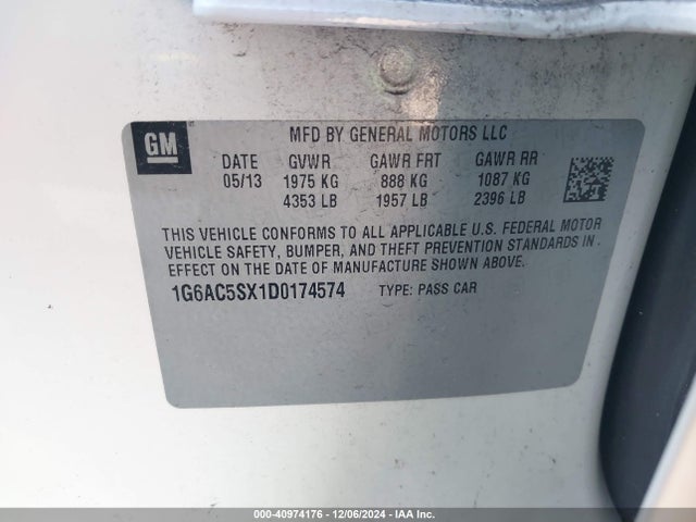 2013 CADILLAC ATS 1G6AC5SX1D0174574 Photo 8