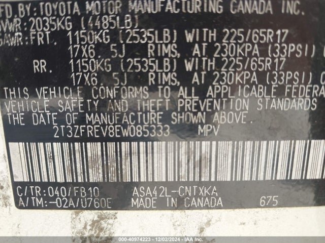 Toyota RAV4 LE 2014 2T3ZFREV8EW085333 Image 9