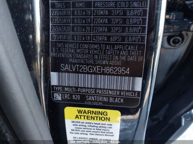 SALVT2BGXEH862954 Land Rover Range Rover Evoque Dynamic