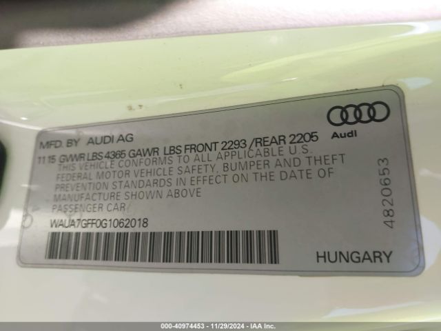 WAUA7GFF0G1062018 Audi A3 1.8t Premium