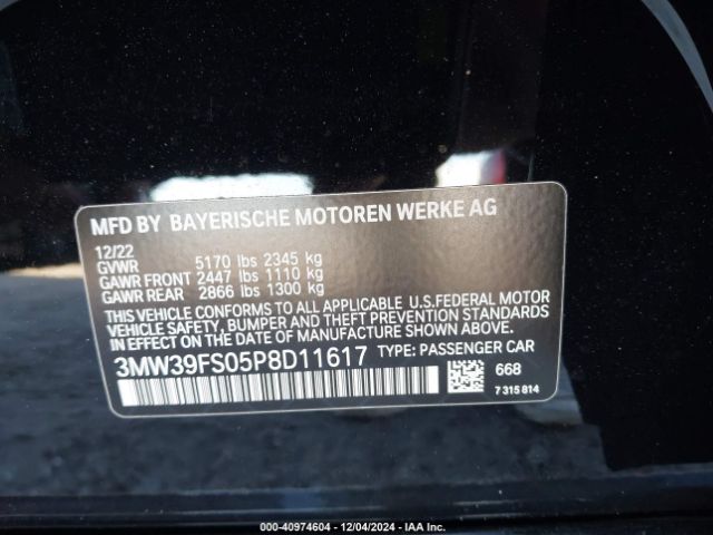 3MW39FS05P8D11617 BMW 3 Series 330e Xdrive