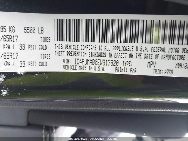 1C4PJMAB0EW317820 Jeep Cherokee Sport