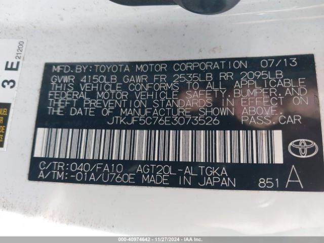 JTKJF5C76E3073526 Scion TC