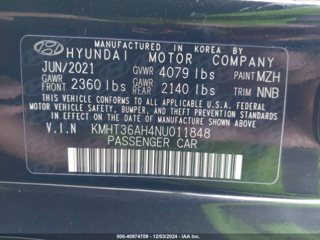 KMHT36AH4NU011848 Hyundai VELOSTER N