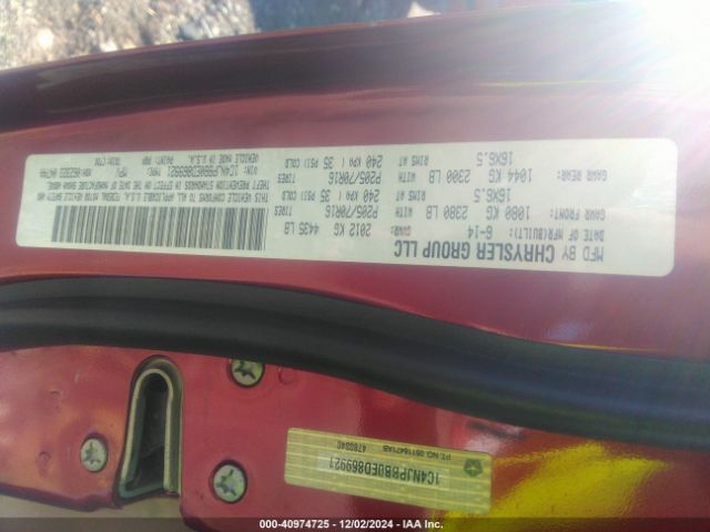 1C4NJPBB0ED869921 Jeep Patriot Sport