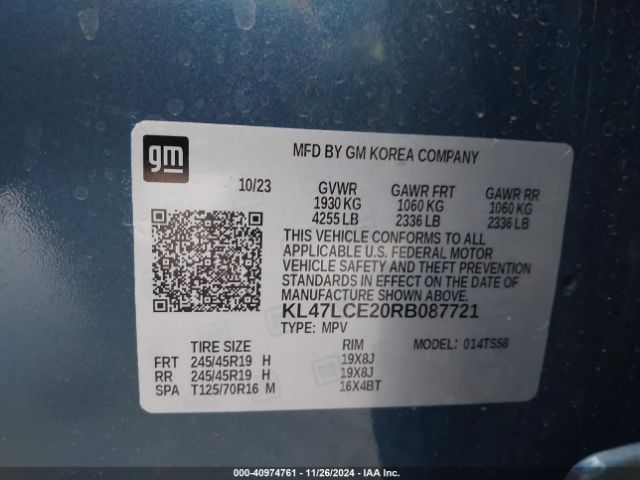 KL47LCE20RB087721 Buick Envista Avenir Fwd