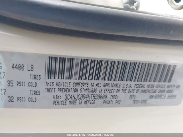 3C4NJCBB4HT598000 Jeep New Compass Latitude Fwd