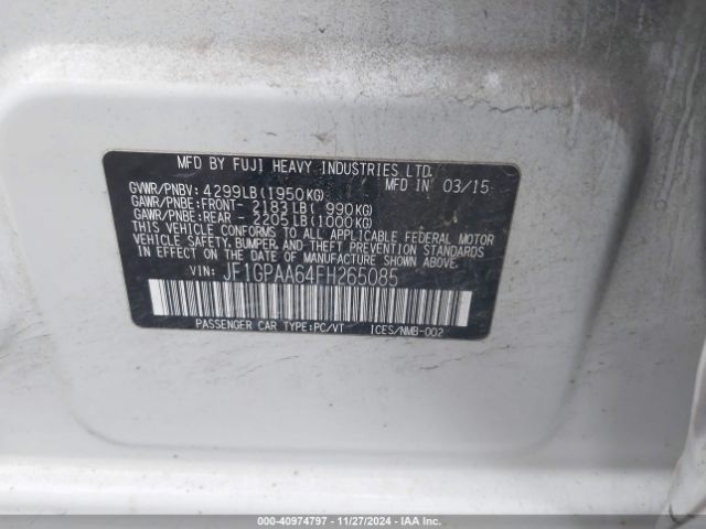 JF1GPAA64FH265085 Subaru Impreza 2.0i