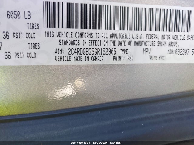 Dodge Grand Caravan American Value Pkg 2016 2C4RDGBG5GR152905 Image 9