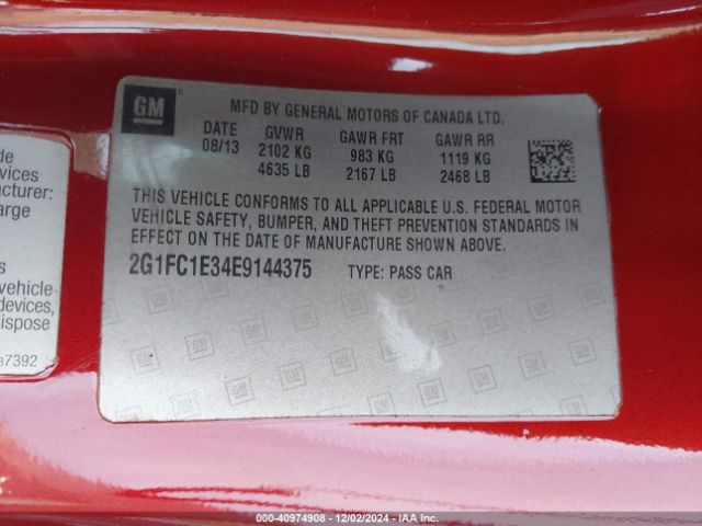 2G1FC1E34E9144375 Chevrolet Camaro 2lt