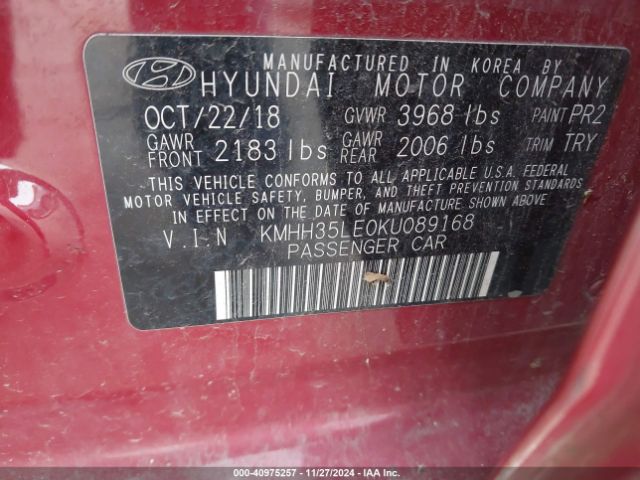 KMHH35LE0KU089168 Hyundai ELANTRA GT