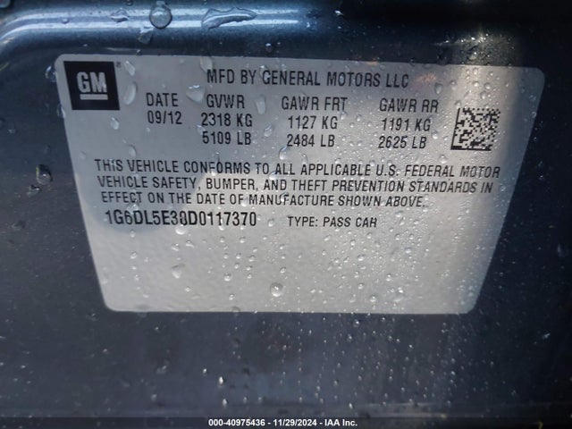 2013 CADILLAC CTS 1G6DL5E30D0117370 Photo 8