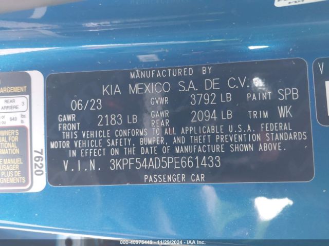 3KPF54AD5PE661433 KIA Forte Gt-line