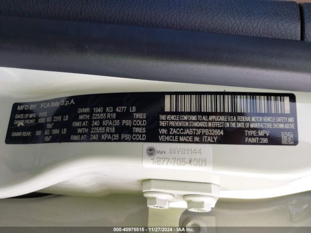 ZACCJABT3FPB32664 Jeep Renegade Latitude