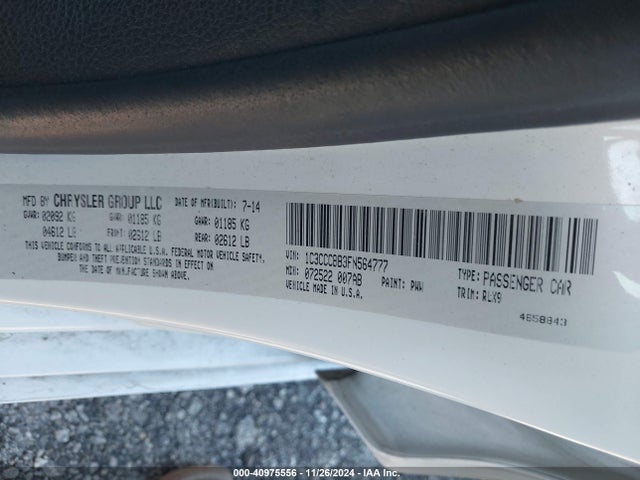 1C3CCCBB3FN564777 Chrysler 200 S