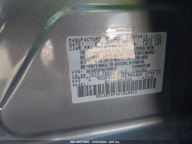 3N1AB7AP4GY268815 Nissan SENTRA S