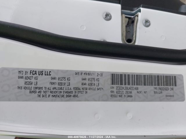 2C3CDXJG9JH231468 Dodge Charger Gt Awd