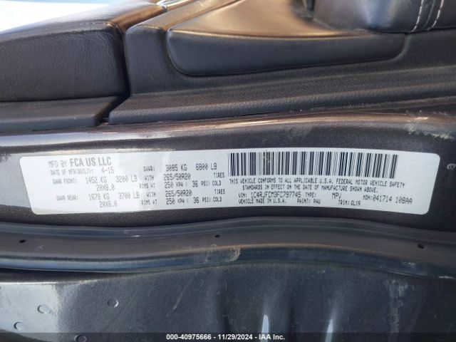 1C4RJFCM3FC797745 Jeep Grand Cherokee Overland