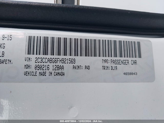 2C3CCABG6FH921569 Chrysler 300 300s