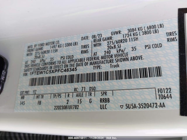 Ford F-150 Xlt 2023 1FTEW1C5XPFC48345 Image 9