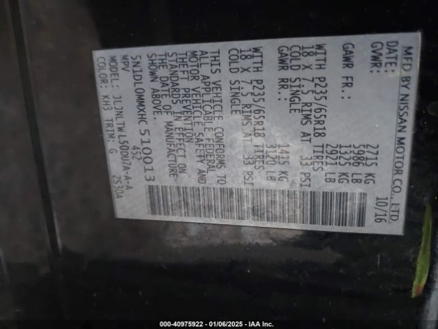 5N1DL0MMXHC510013 Infiniti QX60
